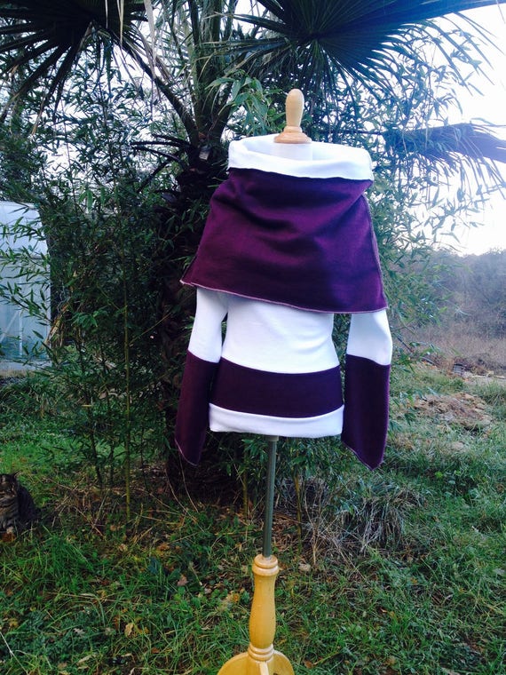 2 in 1 fleece sweater dress All backwards Plum / creamy White stitching up side down White fleece 2 in 1 fleece sweater dress All backwards Plum / creamy White stitching up side down White fleece
