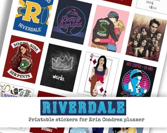 stickers/autocollants à imprimer "Riverdale, Betty, jughead, Archie, Veronica" pour Erin Condren life planner