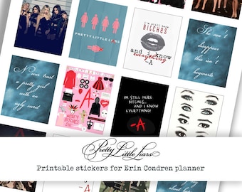 stickers/autocollants à imprimer "pretty little liars" pour Erin Condren life planner