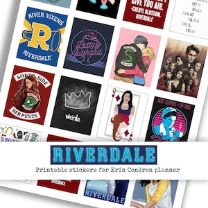 Printable stickers &quot;Riverdale, Betty, jughead, Archie, Veronica&quot; Erin Condren life planner
