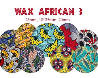 Printable Digital Collage Sheet images "African wax 3, africa, fabric"- Instant Download