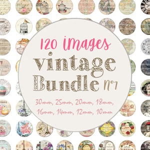 Digitale Bilder/Cabochon/30,25,20,18,16,14,12,10,8mm "Vintage, Wetten, Duft, Uhr, Uhr, Papier, Karten, Vogelkäfig, Kaffee, Mädchen