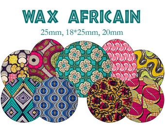 Printable Digital Collage Sheet images "African wax, africa, fabric"- Instant Download