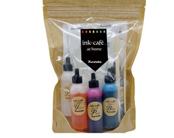 Kuretake, Ink Cafe at Home, haz tu propio color de tinta y bolígrafo, juego de kit