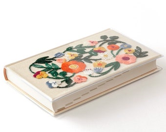 midori, Bordado de flores beige, Agenda de 5 años