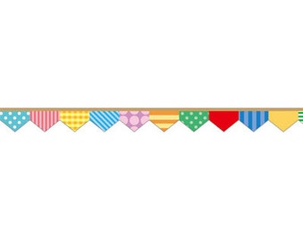 Bandera de diamantes, cinta adhesiva decorativa PINE BOOK Nami-Nami, 8 mm x 8 m