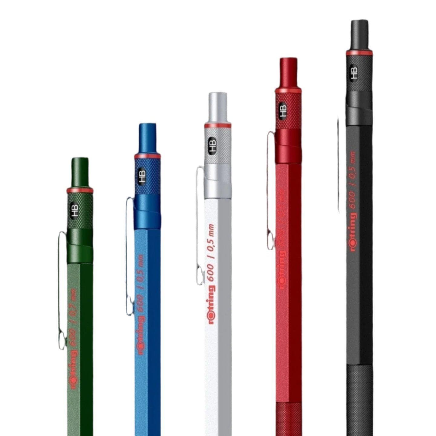 Rotring 600 Mechanical Pencil 0.5mm Black / Silver / Red / Blue