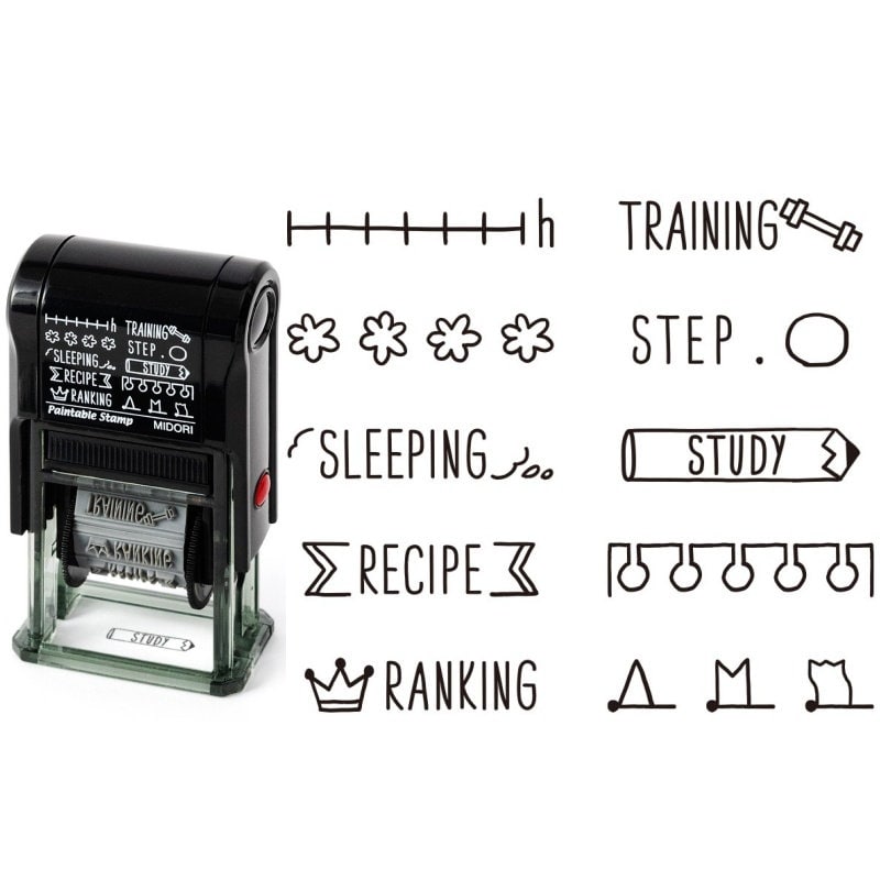 Midori, Daily Life Record, Paintable Stamp Rotating Type 