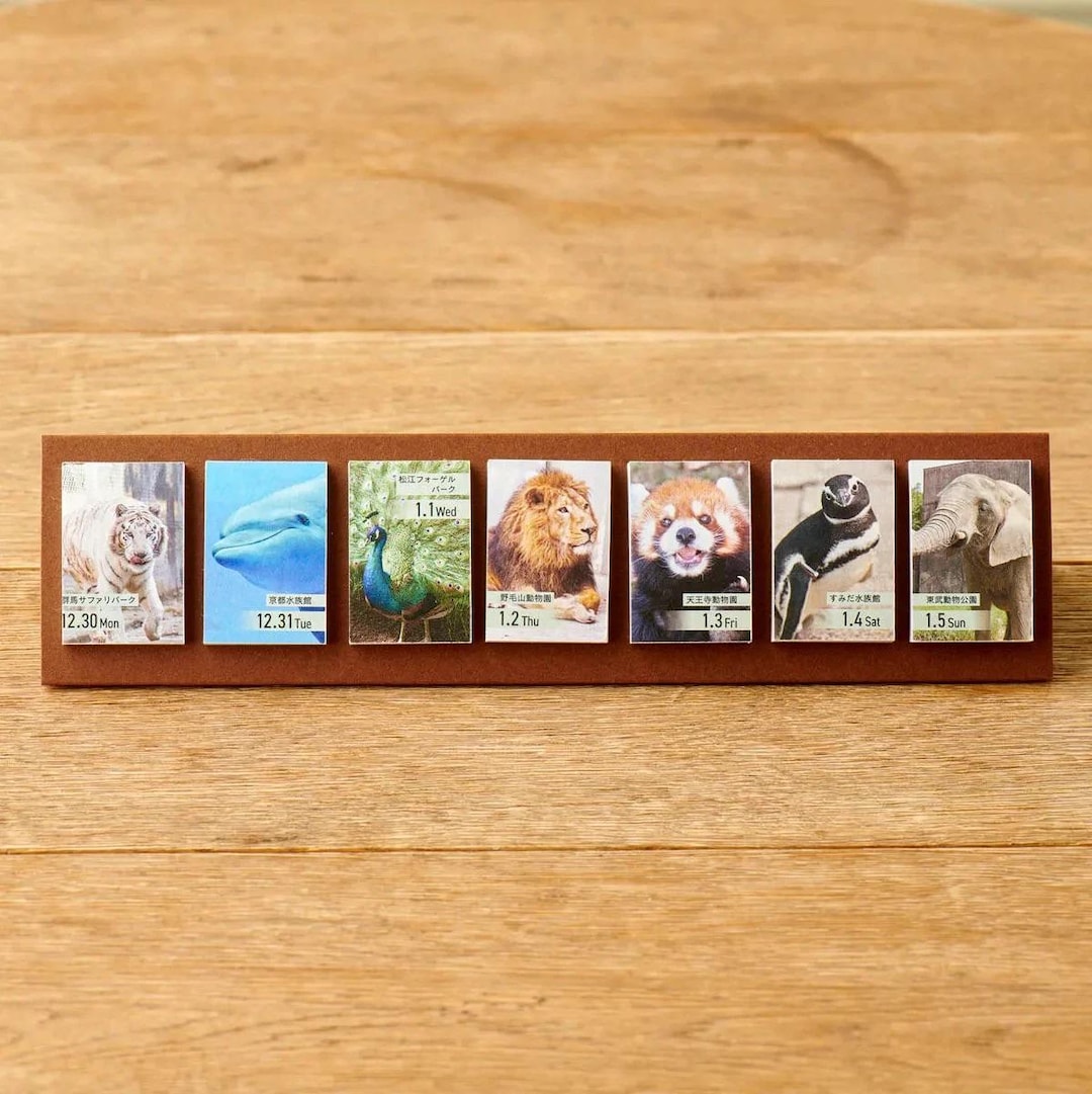 Himekuri 2025 Sticky Note Calendar, Zoo and Aquarium - Etsy