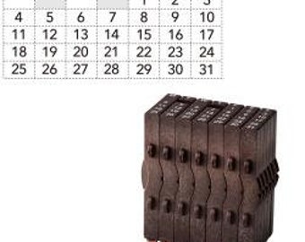Timbro Calendario Perpetuo Shachihata GRJ-5ACE – Set Di 38 Timbri In Gomma Per Date E Giorni, Per Diari E Agende (inglese)