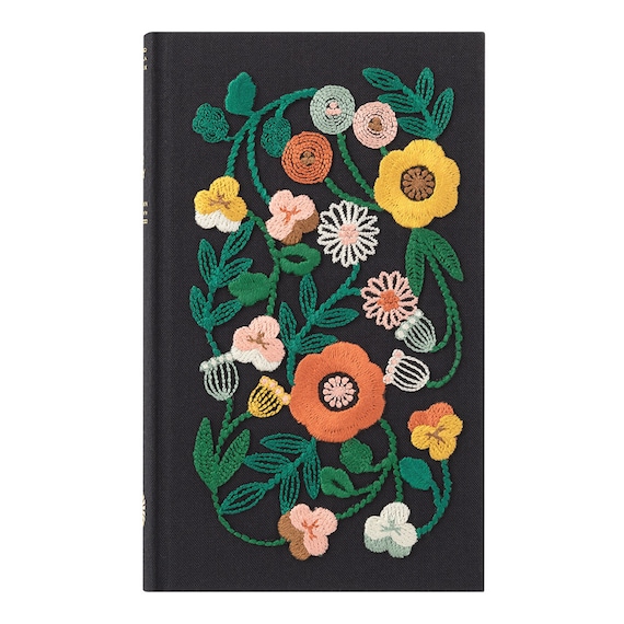 Midori, Embroidery Flower Black, 5-year Diary - Etsy