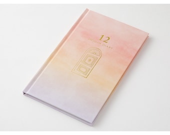 midori, Gate Pink, 12-Month Diary, MD Paper 7mm ruled line
