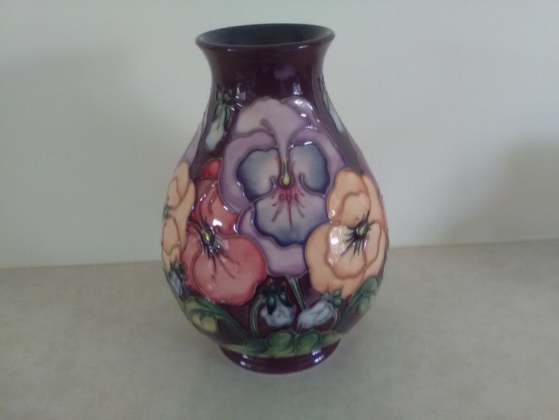 Moorcroft Pansy Design Large Vase Moorcroft. Moorcroft Ceramics