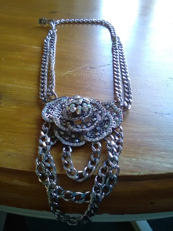 Vintage Large Butler and Wilson Crystal Necklace.… - image 4