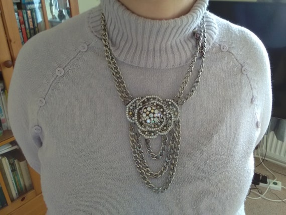 Vintage Large Butler and Wilson Crystal Necklace.… - image 2