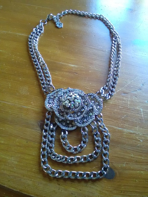 Vintage Large Butler and Wilson Crystal Necklace.… - image 8