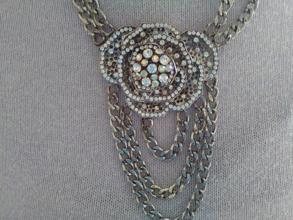 Vintage Large Butler and Wilson Crystal Necklace.… - image 1