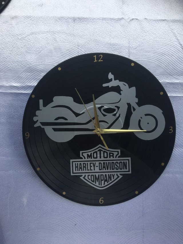 Horloge/Pendule Murale Harley Davidson sur Vinyle