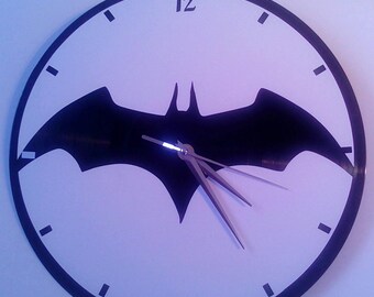 Horloge / pendule murale sur disque vinyle : super héro Batman