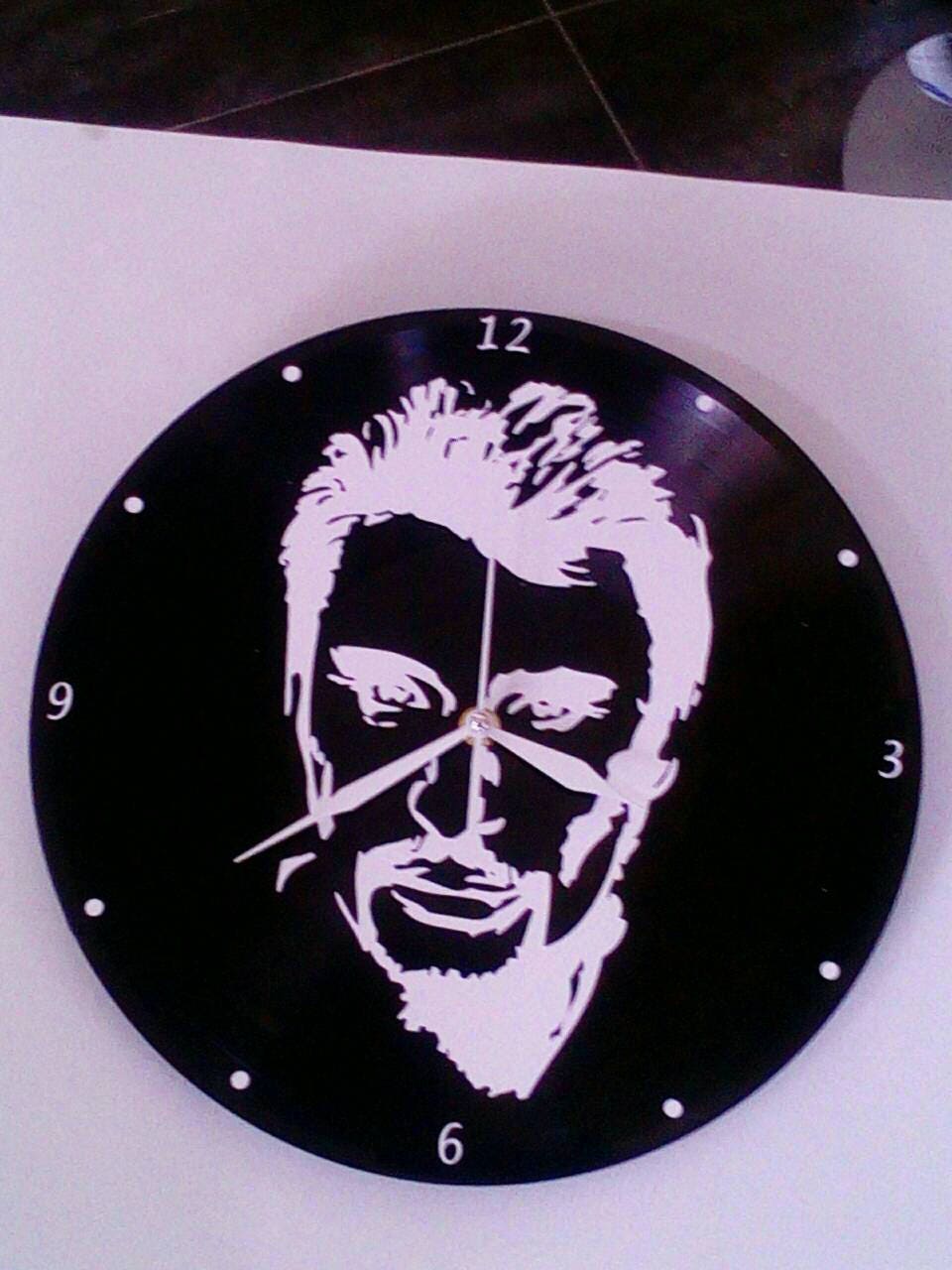 Horloge/Pendule Murale sur Disque Vinyle Johnny Hallyday
