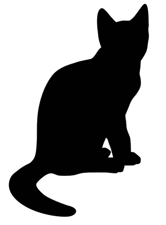 Slate wall sticker: cat silhouette pattern | Etsy