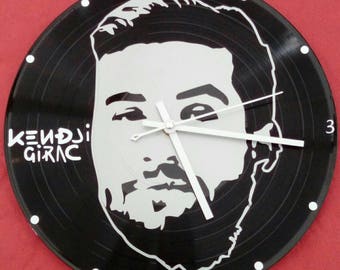 Horloge / pendule murale sur disque vinyle : Kendji Girac