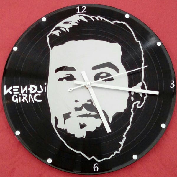 Horloge / pendule murale sur disque vinyle : Kendji Girac