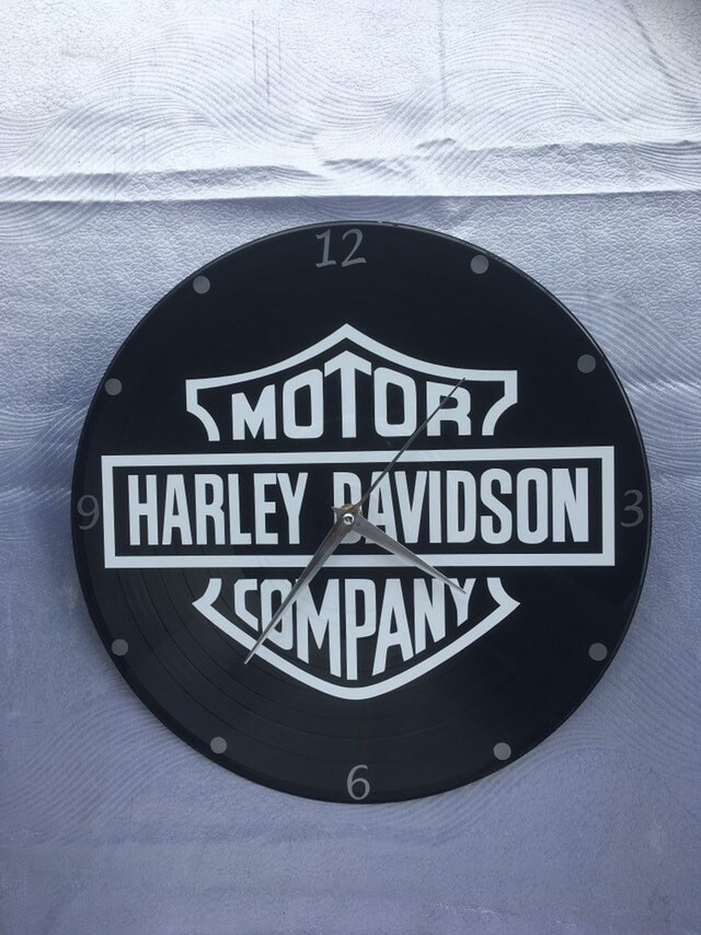 Horloge/Pendule Murale Harley Davidson sur Vinyle