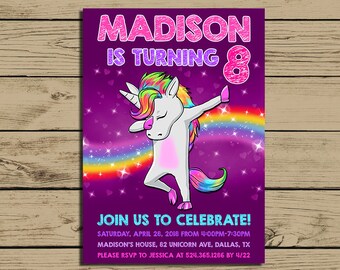 Unicorn invitations | Etsy