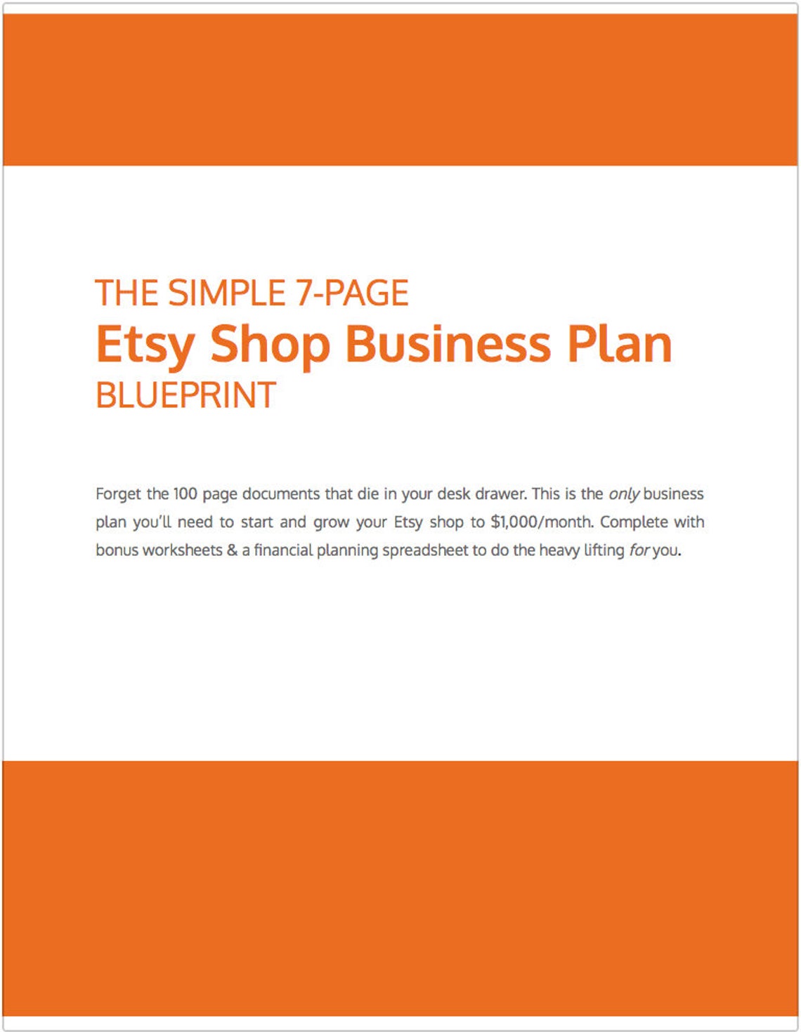 business plan for etsy shop