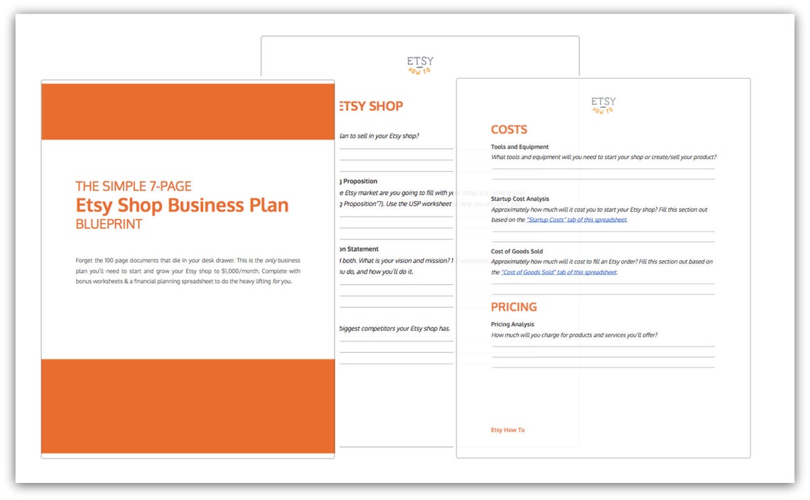 business plan for etsy shop