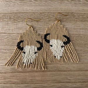 The FUERZA // bull earrings, western earrings, skull earrings image 1