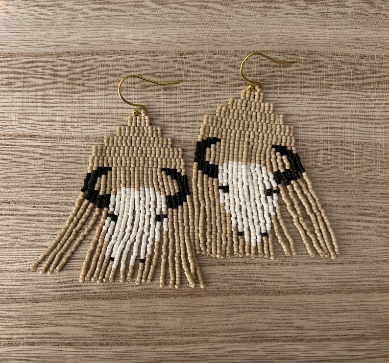 The FUERZA // bull earrings, western earrings, skull earrings image 1