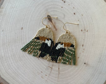 The ARACARI // toucan tropical bird beaded earrings