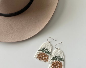 the ABACAXI | pineapple beaded earrings