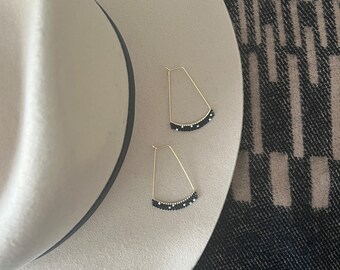 The WANDERER // Gold Hoop Earrings | Statement Earrings | Gypsy Earrings | Lightweight Earrings | Beaded Jewelry