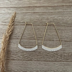 The BIRCHWOOD // beaded hoop earrings