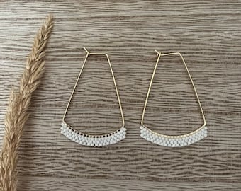 The BIRCHWOOD // beaded hoop earrings