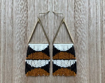 the ISOLDE // beaded geometric fringe earrings