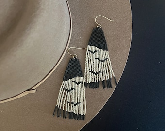 NIGHTFALL / beaded bat earrings