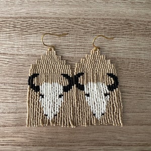 The FUERZA // bull earrings, western earrings, skull earrings image 2