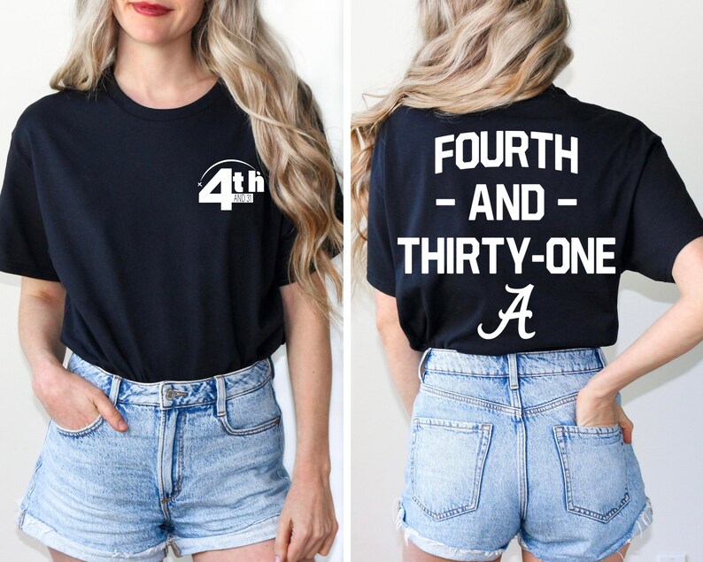 Alabama 4th & 31 Iron Bowl Tshirt Fourth and Thirty One Etsy UK