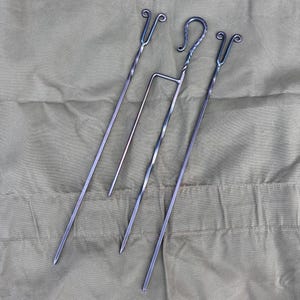 Portable Campfire Rotisserie Spit Roast - Hand Forged Steel Camping, Bushcraft, & Garden Cooking