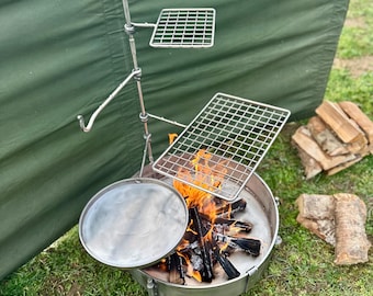 50cm 2-in-1 Fire Pit and BBQ – Garden & Camping Grill