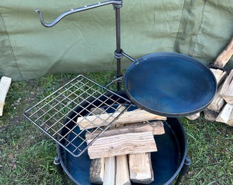 Przenośne palenisko 2 w 1 i grill 35 cm – grill ogrodowy i kempingowy