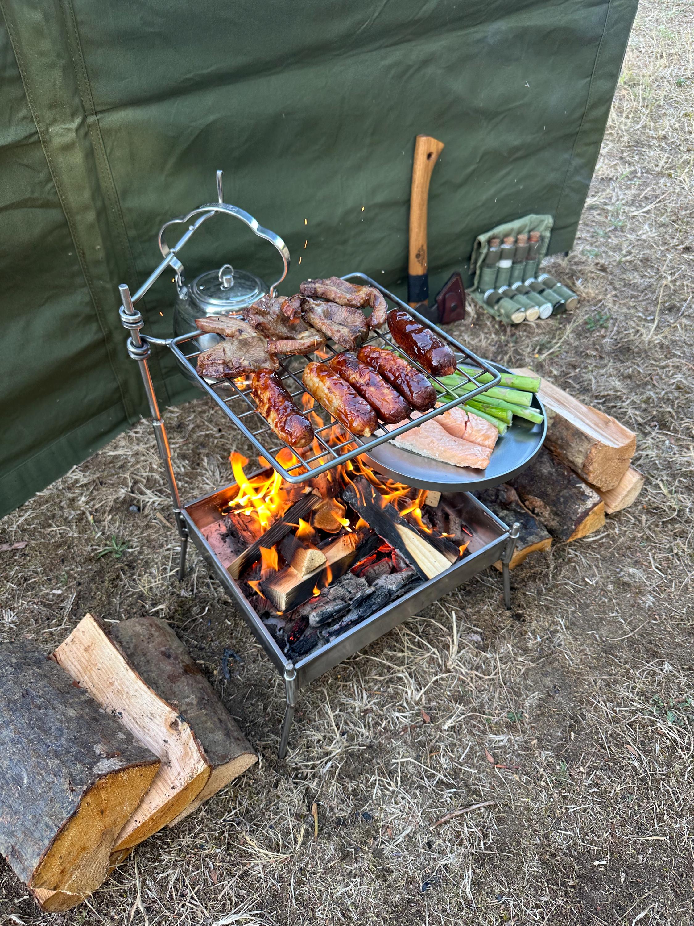 バーベキュー・調理用品 firewoodstand TJMMetalworkLtd - Etsy 日本