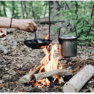 The Original Pan Mini Fire Anchor. Swing Arm. Outdoor Camping. Outdoor BBQ. Open Fire. Bushcraft Gear. image 1