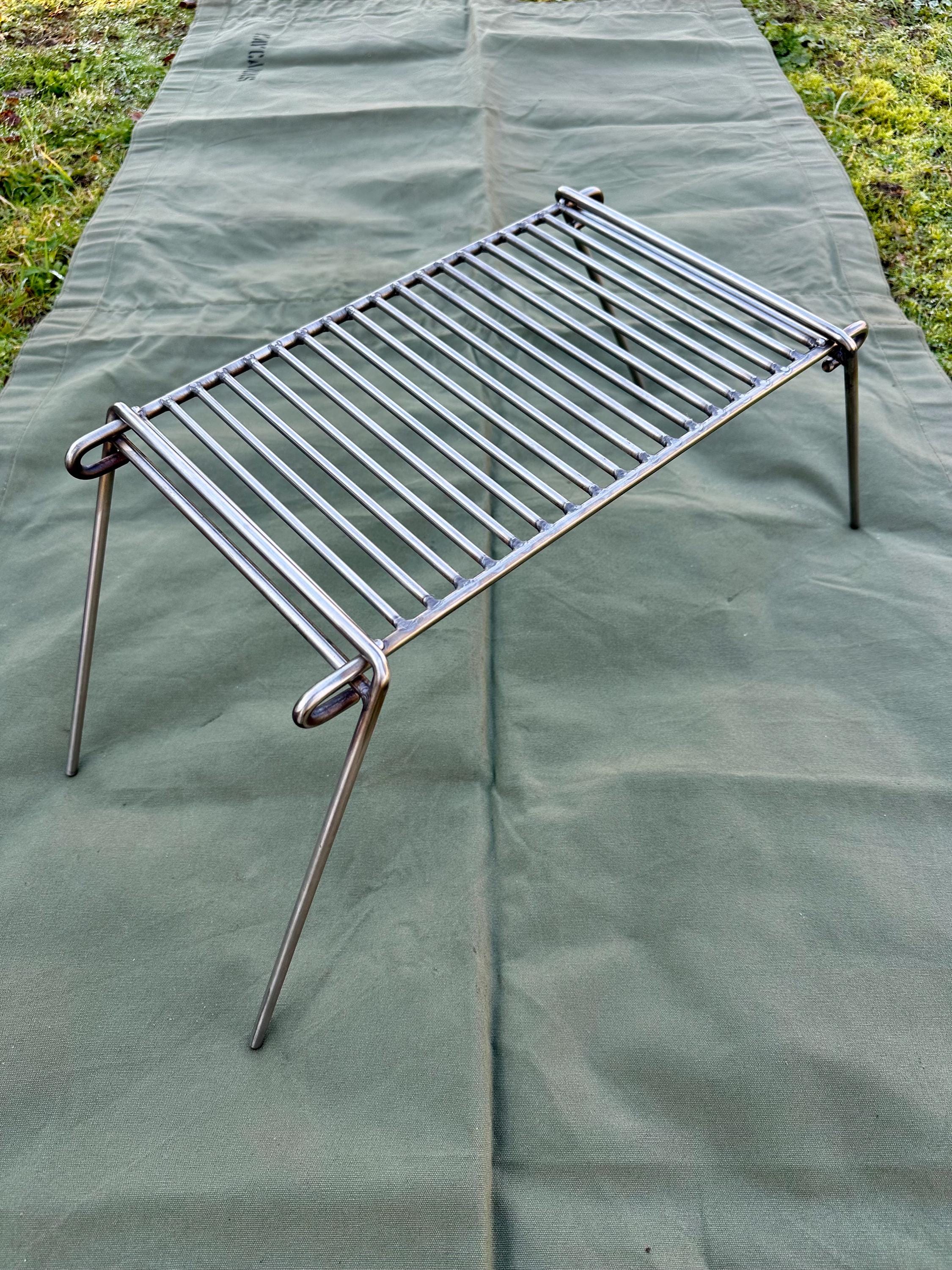 ZSMJAER Mini Griglia in Acciaio Inox, Barbecue Portatile, Barbecue da Viaggio/Campeggio, Leggero