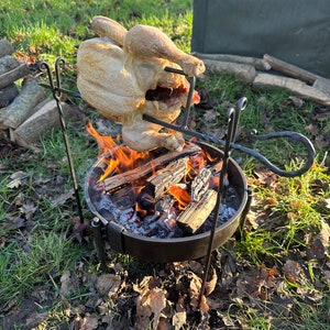Portable Spit Roast Rotisserie. Outdoor Cooking. Open Fire. Overland Camper. Car Camping. image 4