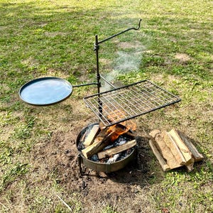 Large Fire Anchor. Outdoor BBQ Cooking Swing Arm. Overland Camper. Car Camping Etsy